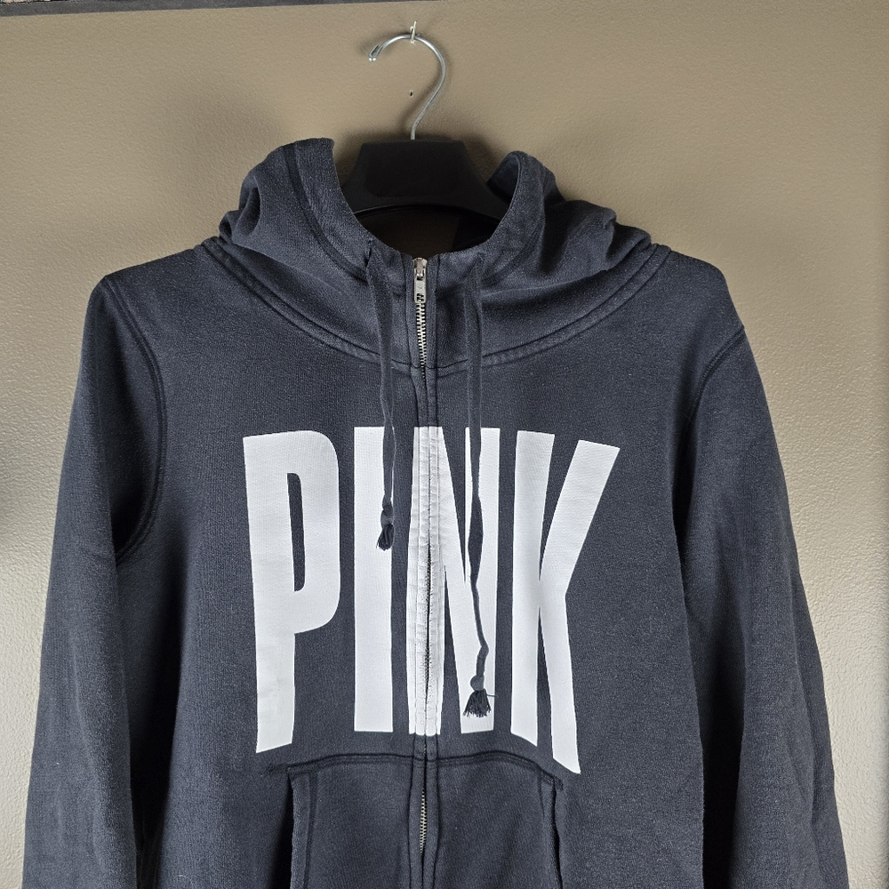 Pink Victoria's Secret Zip Hoodie Large - Picture 4 of 13